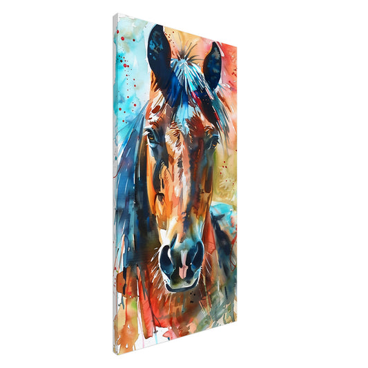 Add a burst of color and energy to your space with this captivating horse canvas wall art titled "Vibrant Equine Portrait." Featuring a dynamic, colorful portrayal of a horse’s face, this artwork beautifully blends artistic expression with the majestic presence of an equine companion. Perfect for horse lovers who appreciate bold, modern decor, this horse canvas art is crafted with premium materials for a lasting impact. Elevate your living space with this striking piece that celebrates the vibrant spirit of